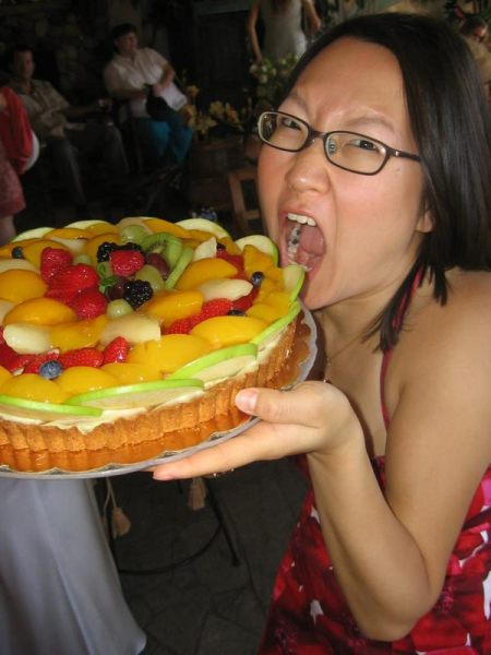 Helen Hong walks softly and carries a big pie