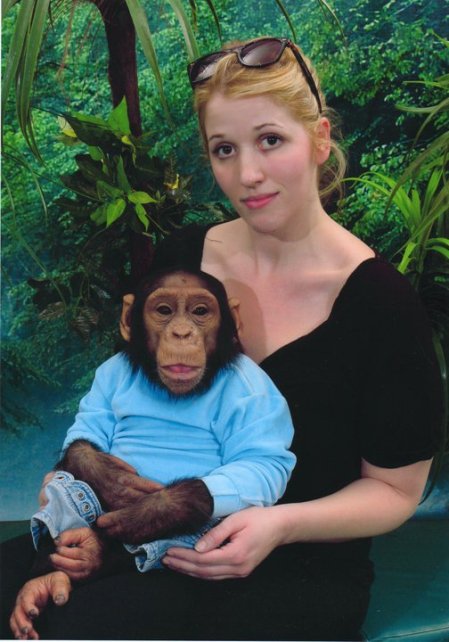 Elna Baker 6 Elna Baker with chimp