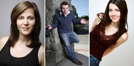Jane Borden, James Adomian, and Carmen Lynch