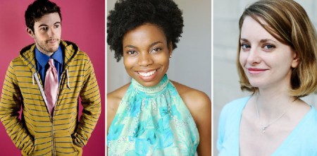 Nate Dern, Sasheer Zamata, and Katey Healy-Wurzburg