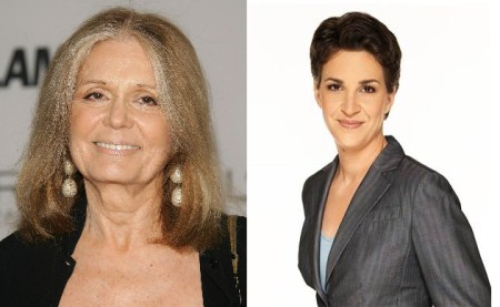 Gloria Steinem and Rachel Maddow