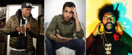 Michael Che, Justin Long, and Questlove