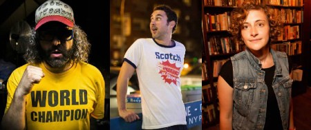 Judah Friedlander, Mark Normand, and Jo Firestone