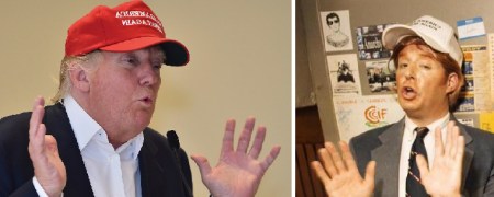 Donald Trump and Anthony Atamanuik